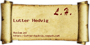 Lutter Hedvig névjegykártya